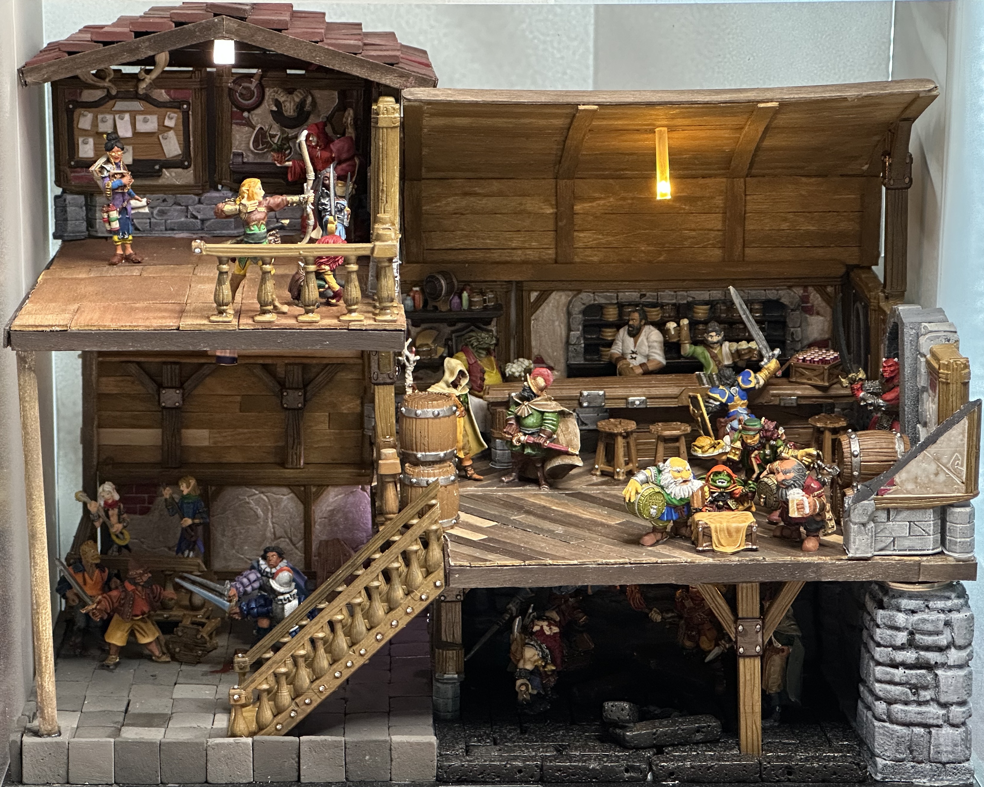 Miniature tavern diorama